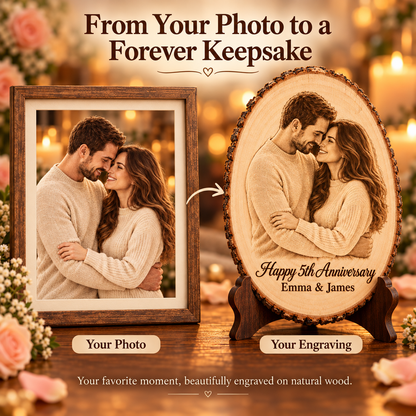 Couples Wood Ornament