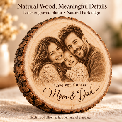 Mom & Dad Wood Ornament