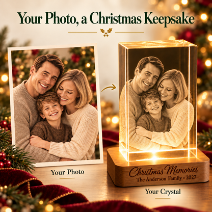 Christmas 3D Crystal Rectangle