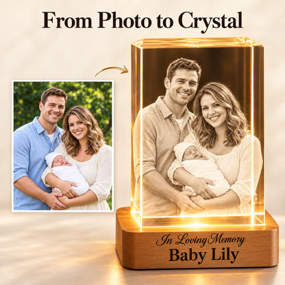 In Loving Memory 3D Crystal Rectangle