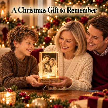 Christmas 3D Crystal Rectangle