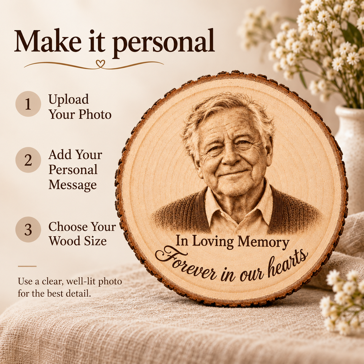 In Loving Memory Wood Ornament