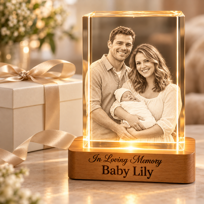 In Loving Memory 3D Crystal Rectangle