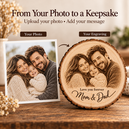 Mom & Dad Wood Ornament