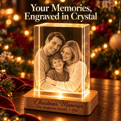 Christmas 3D Crystal Rectangle