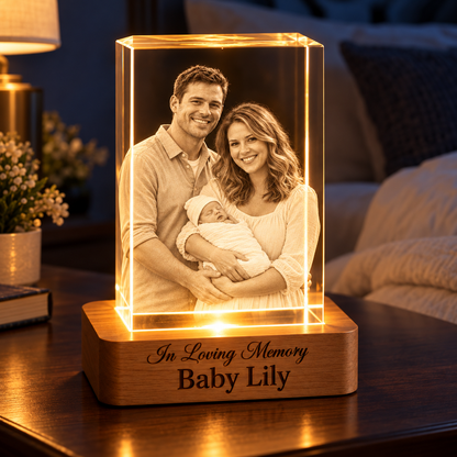 In Loving Memory 3D Crystal Rectangle