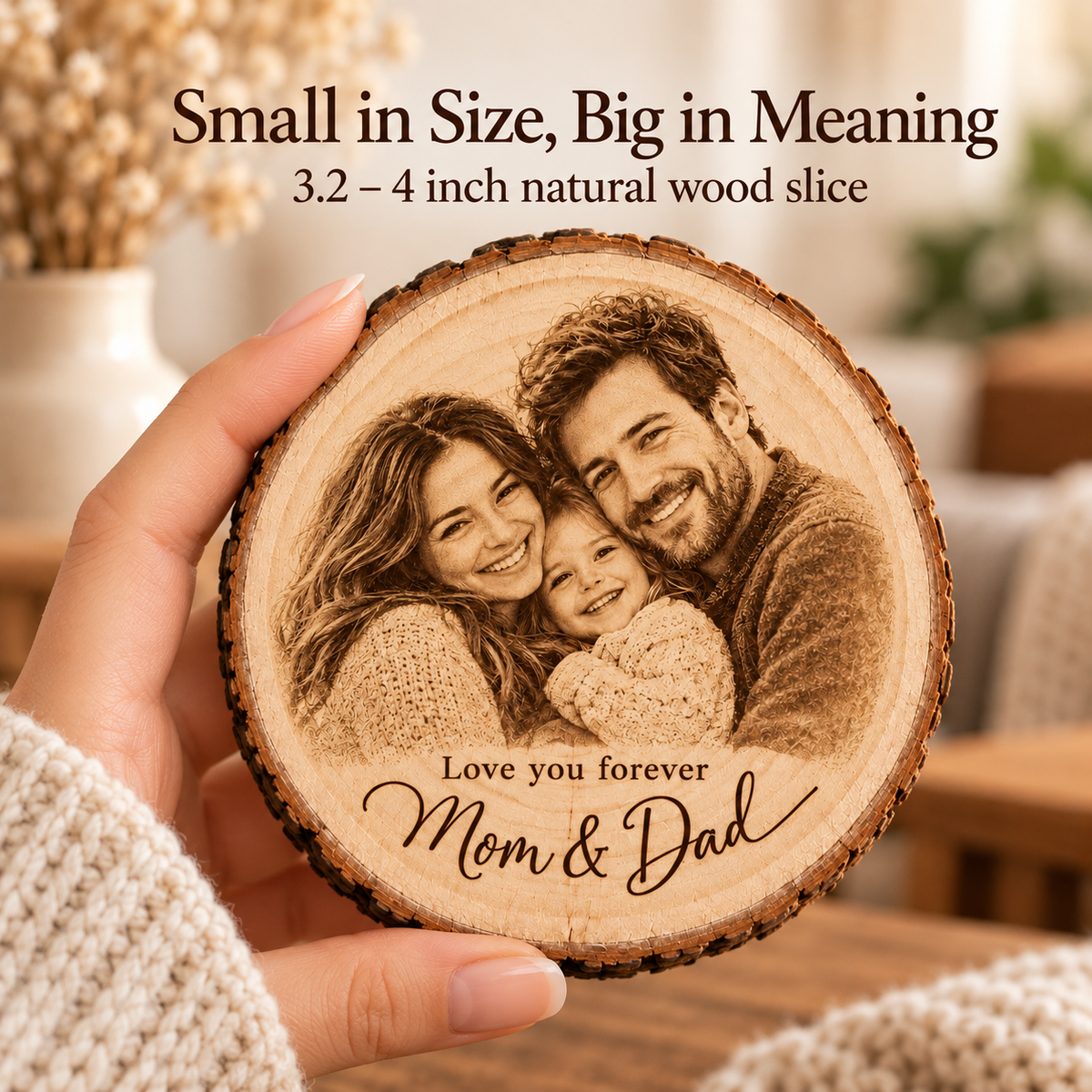 Mom & Dad Wood Ornament