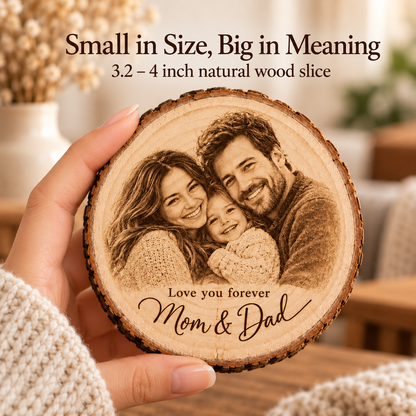 Mom & Dad Wood Ornament