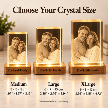 Mom & Dad 3D Crystal Rectangle