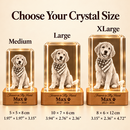 Pet Lovers 3D Crystal Rectangle