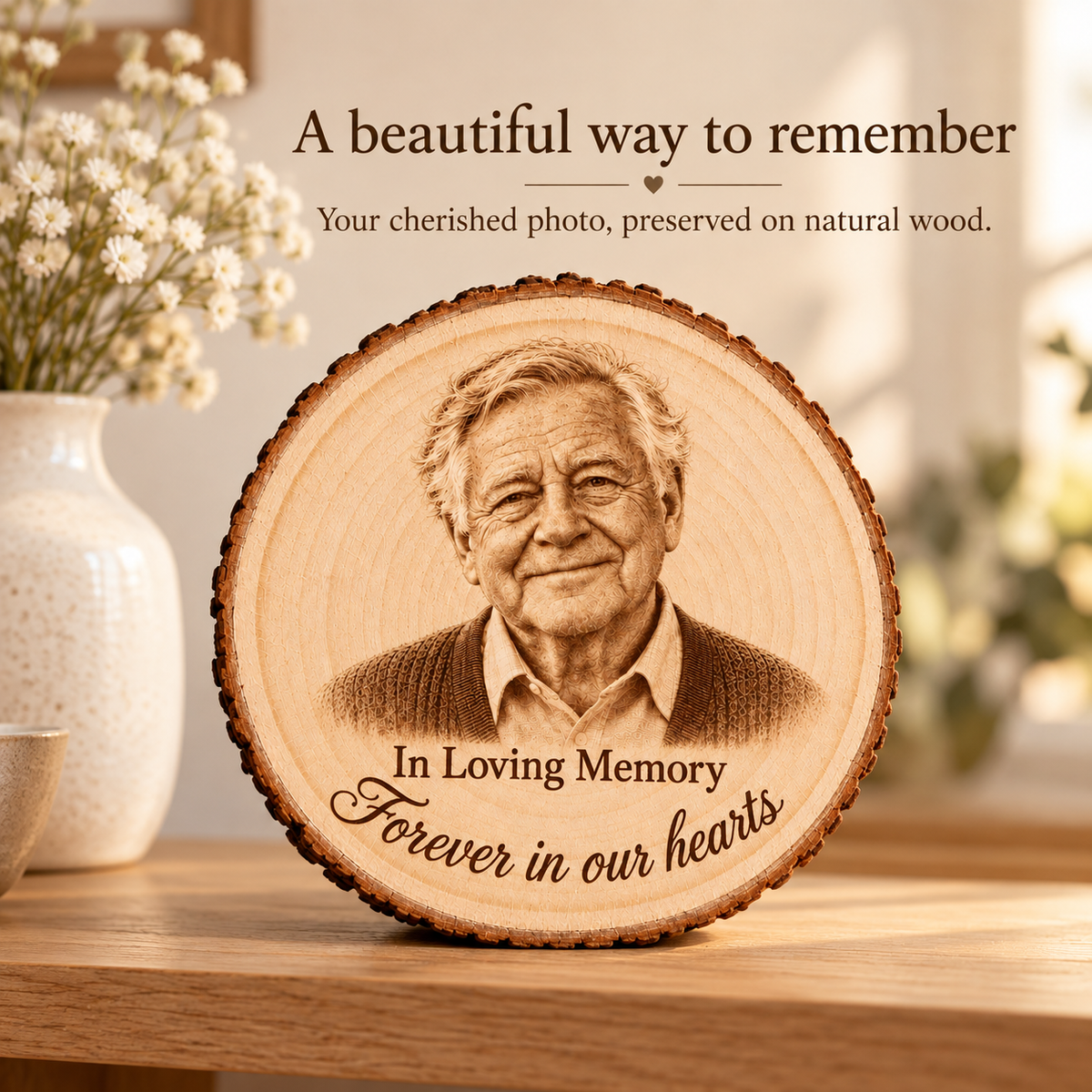 In Loving Memory Wood Ornament