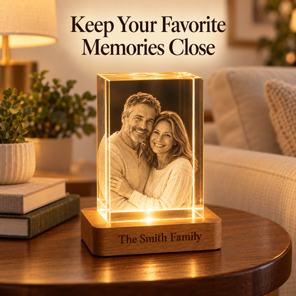 Mom & Dad 3D Crystal Rectangle