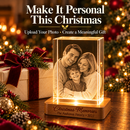 Christmas 3D Crystal Rectangle