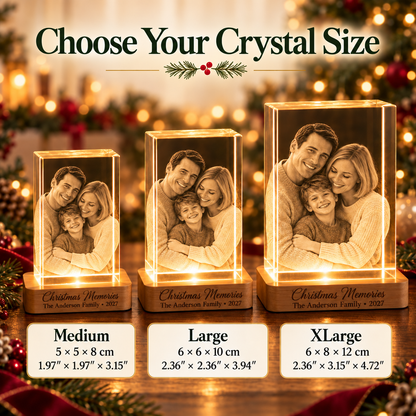 Christmas 3D Crystal Rectangle